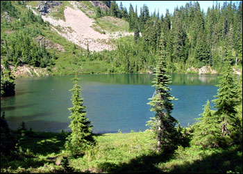 Lake Margaret. This was a SUCK-ass hike, but what a pretty lake.